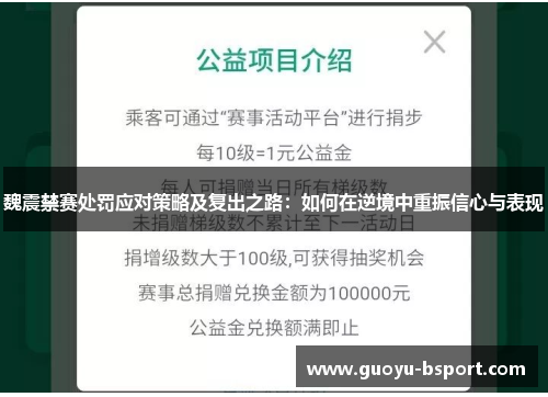 魏震禁赛处罚应对策略及复出之路:如何在逆境中重振信心与表现 魏震禁赛处罚应对策略及复出之路:如何在逆境中重振信心与表现